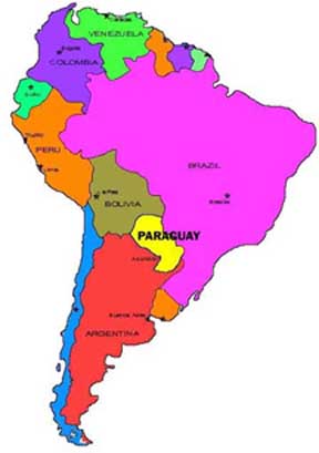 Poor Paraguay in yellow